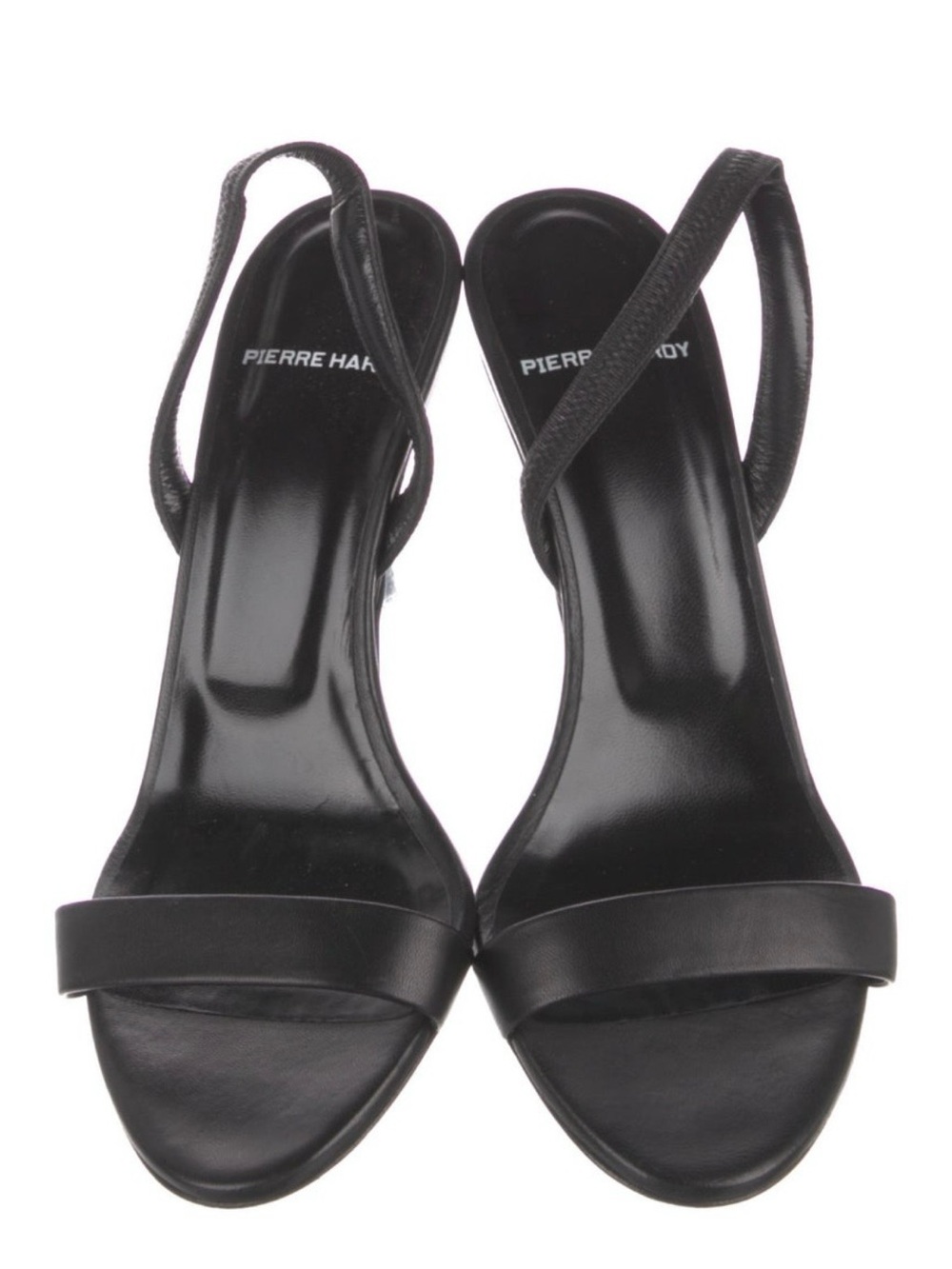 Pierre Hardy Black Leather Slingback Heels